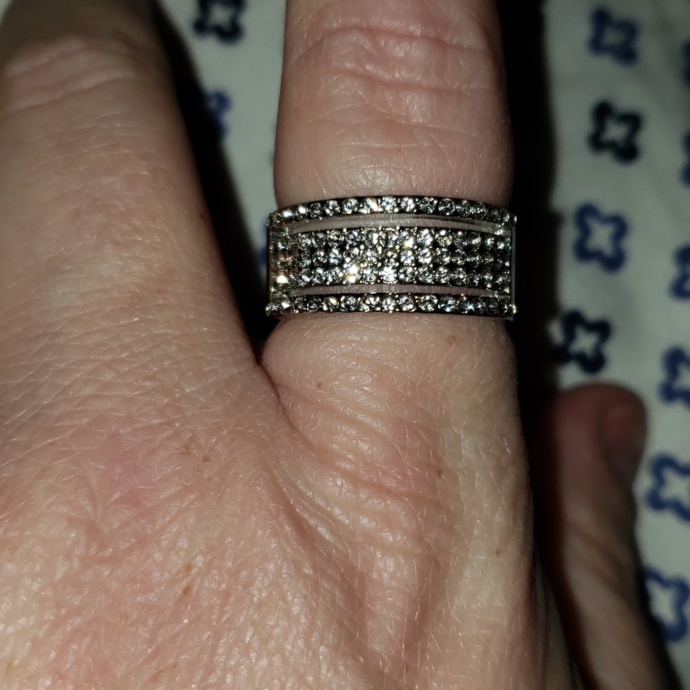 Crystal and silver ring - Picture 3 of 4
